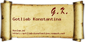 Gotlieb Konstantina névjegykártya